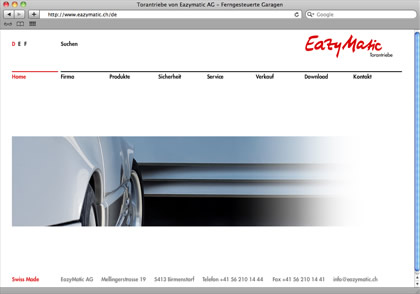 EazyMatic AG - Torautomaten, Funkfernsteuerungen, Torantriebe